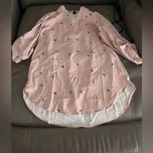 Shein Animal Print Roll Up Sleeve Blouse